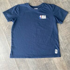 NBA Logo Boys Dark Blue Short Sleeve Tee Shirt